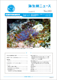 写真：あでやかな青紫の光を放つ海藻
