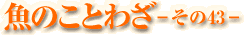 魚のことわざ-その43-